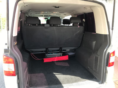 VW Caravelle luggage trunk standard configuration