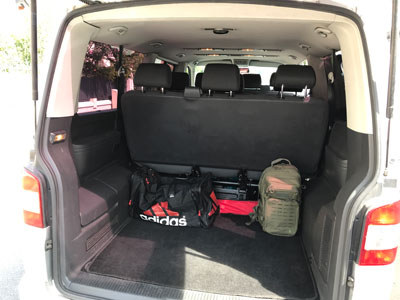 VW Caravelle luggage trunk standard configuration