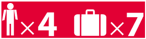 Max passengers and luggage
